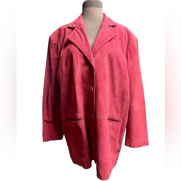 Jackets & Blazers - Y2K Suede Leather Minimalist Luxury Coachella Western Jacket Womens Size 2X Boho